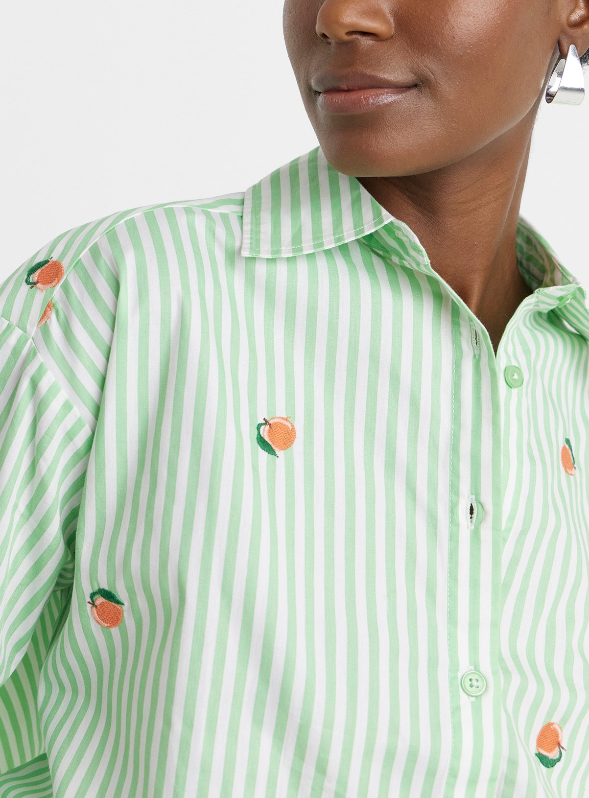 Buy JD WILLIAMS Embroidered Stripe Shirt 10 | Shirts | Argos